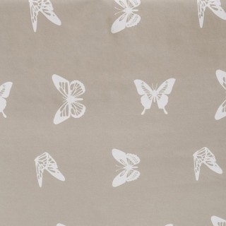 Nappe cirée Papillons - 140 x 240 cm - Couleur lin