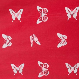 Nappe cirée Papillons - 140 x 240 cm - Rouge