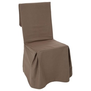 Housse de chaise - H. 85 cm - Taupe