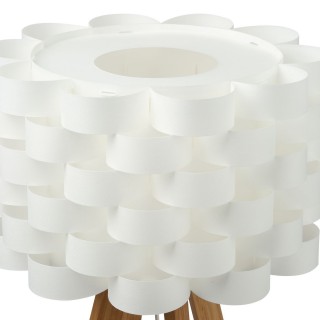 Lampadaire bambou Moki - Hauteur 150 cm - Blanc