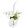 Composition florale vase blanc - Hauteur 44 cm - Orchidée fleur blanche