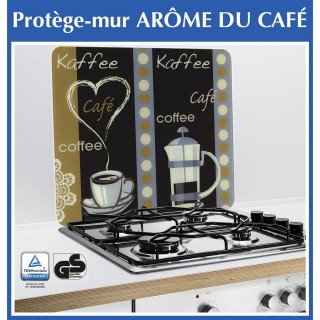 2 Couvres-plaques multi-usage Arome du café - 56 x 50 cm - Multicolore