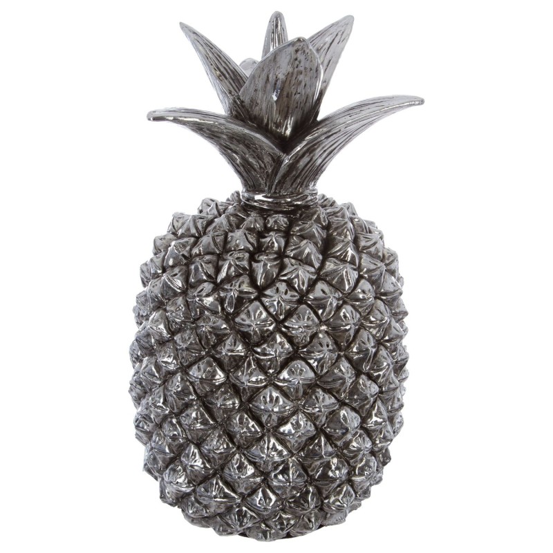 Ananas de décoration en résine - 38 cm - Argent