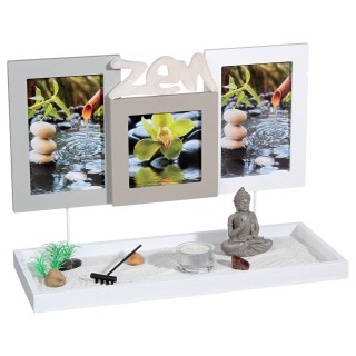 Jardin zen avec Cadres - 36 x 25 cm - Blanc