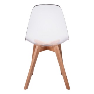 Chaise scandinave transparente - H. 86 cm - Blanc