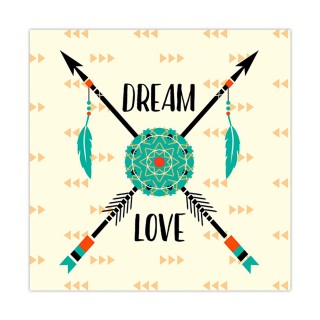 Cadre mandala et flèches - 30 x 30 cm - Dream Love