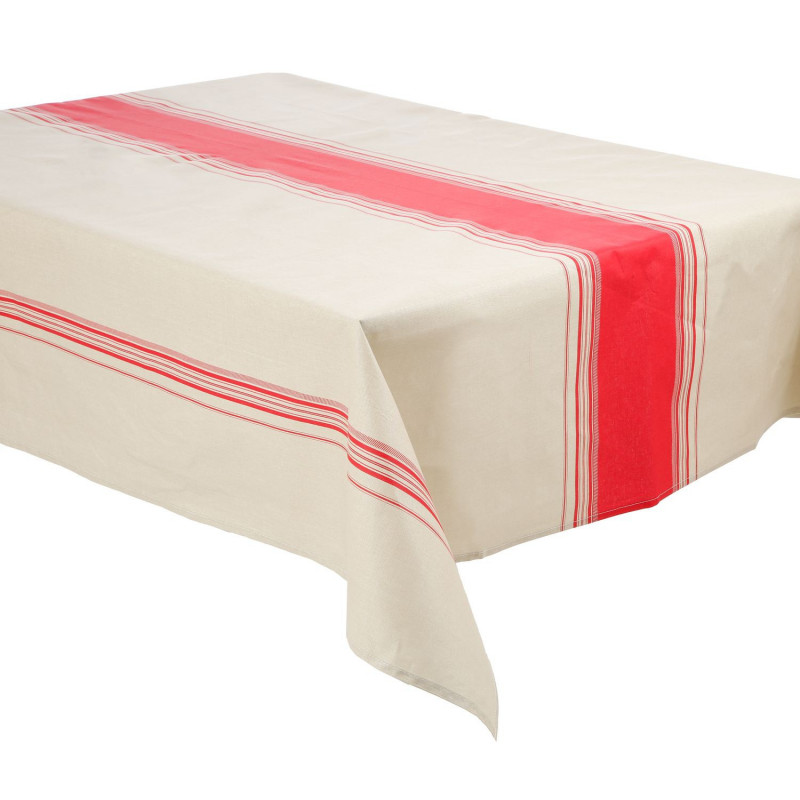 Nappe anti-tâches Bistrot - 240 x 145 cm - Rouge
