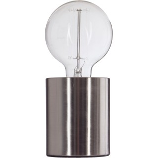 Lampe à poser en fer Ampoule - H. 10,5 cm - Argent