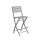 Chaise haute pliante de jardin Marius - 46 x H. 110 cm - Gris