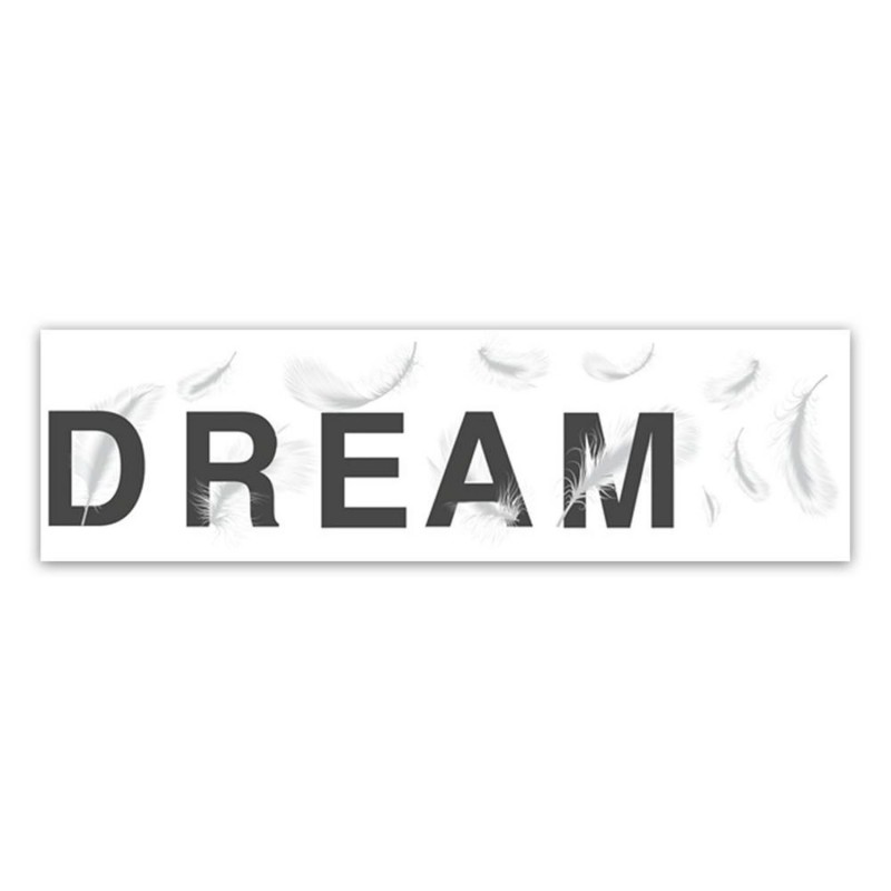Sticker moderne Dream - 70 x 20 cm - Blanc et noir