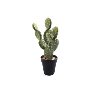 Cactus artificiel - H. 26 cm - Noir