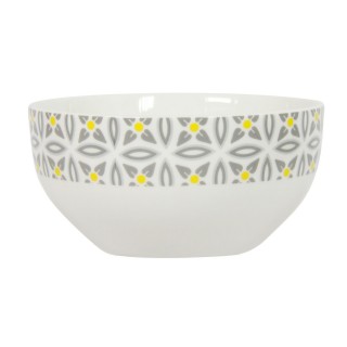 Bol en porcelaine Aristo - Blanc décoré