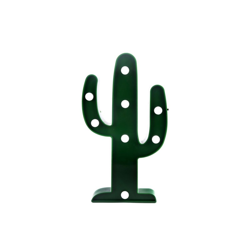 Cactus déco LED - 15 x H. 26 cm - Vert
