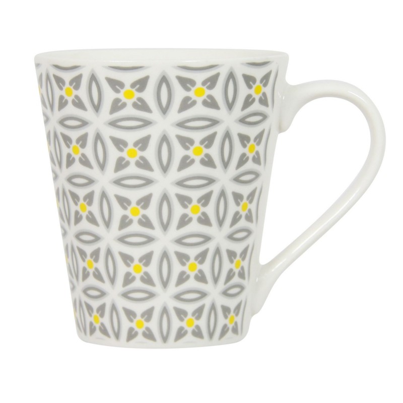 Mug en porcelaine Aristo - Blanc décoré