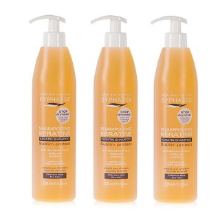 Lot de 3 - Shampooing Kératine Liquide - Cheveux Secs - 520 ml