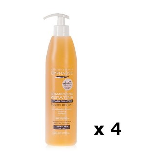 Lot de 4 - Shampooing Kératine Liquide - Cheveux Secs - 520 ml