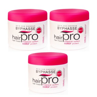Lot de 3 - Masque capillaire Color Protect Hair Pro - Cheveux Colorés - 500 ml