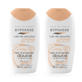 Lot de 2 - Lait de douche Caresse Amande Douce - Tous types de peaux - 500 ml