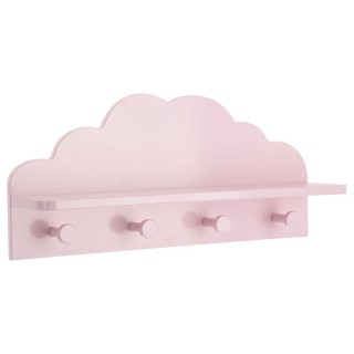 Patère enfant Nuage - 48 x H. 12 cm - Rose