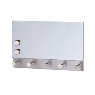 Porte-manteaux magnétique Miroir - 30 x 19 cm - Blanc