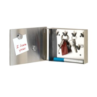 Boîte à clés magnétique Miroir - 20 x 15 cm - Transparent