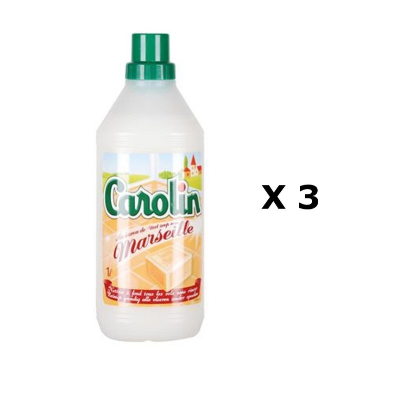 Lot de 3 - Nettoyant tous sols - 1 L - Savon de Marseille