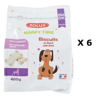 Lot de 6 - Biscuits Os - Viande de boeuf - 400 g