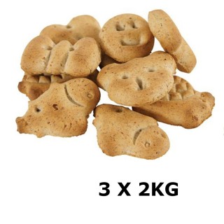 Lot de 3 - Biscuits Multi-formes - Viande de Bœuf - Box 2 kg
