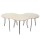 3 Tables Scandinaves - Diam. 45 cm - Beige et blanc
