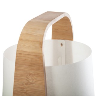 Lampe en bambou Life - H. 35 cm - Blanc