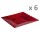 Lot de 6 - Assiette de présentation Pixel - Vaisselle de Noël - Rouge