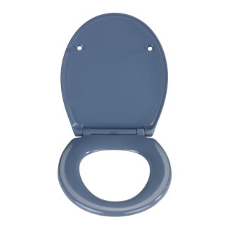 Abattant WC Samos - Abaissement automatique - Duroplastique - Bleu foncé