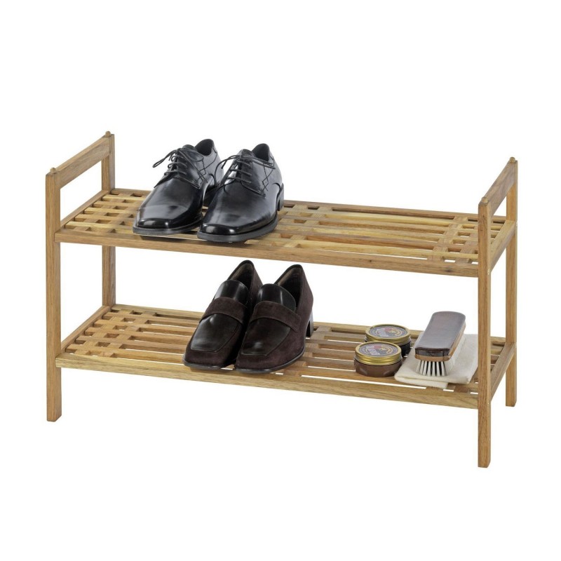 Etagère à chaussures Norway - L. 69 x H. 40,5 cm - Marron noix