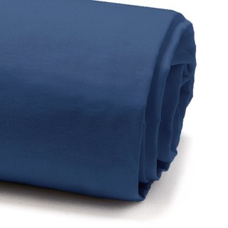 Drap housse Ciel d'orage - 100% coton 57 fils - 90 x 190 cm - Bleu foncé