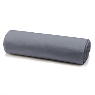 Drap housse Canon de fusil - 100% coton 57 fils - 90 x 190 cm - Gris foncé
