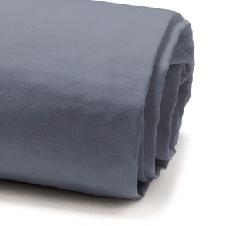 Drap housse Canon de fusil - 100% coton 57 fils - 90 x 190 cm - Gris foncé