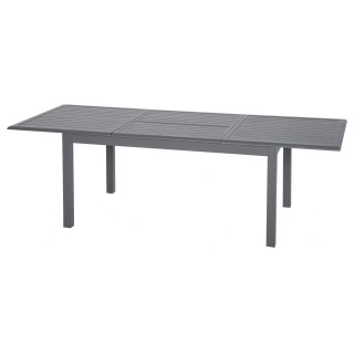 Table de jardin extensible Azua - Aluminium - 10 Personnes - Gris graphite
