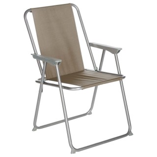 Chaise de camping Grecia - Pliable - Taupe
