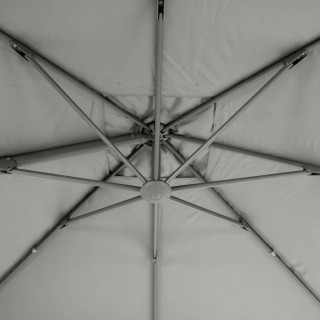Parasol déporté carré Eléa - Inclinable - L. 300 x l. 300 cm - Gris ardoise et graphite