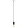 Suspension ampoule Indus - H. 100 cm - Noir et blanc