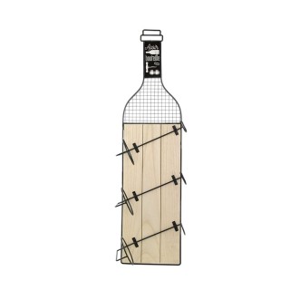 Porte bouteilles indus Bistrot - L. 21 x H. 83 cm - Noir