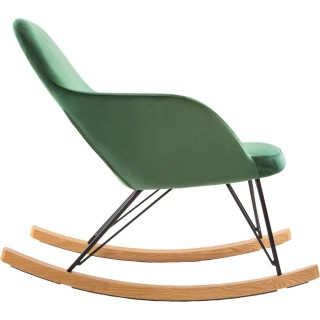 Rocking chair en velours Ewan - Vert