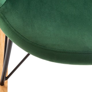 Rocking chair en velours Ewan - Vert