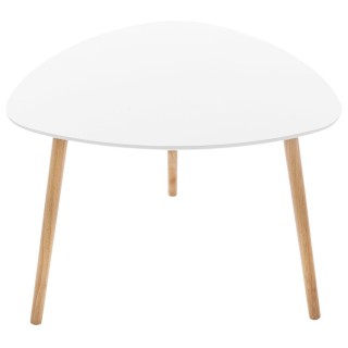 Table d'appoint design Mileo - Diam. 60 x H. 45 cm - Blanc