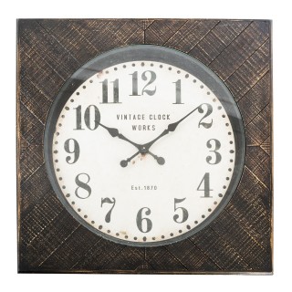 Table basse avec horloge Chrono - L. 91 x H. 46 cm - Gris