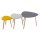 Lot de 3 Tables d'appoint design Mileo - Gris et jaune