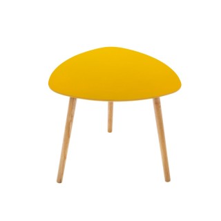 3 Tables d'appoint design Mileo - Gris et jaune