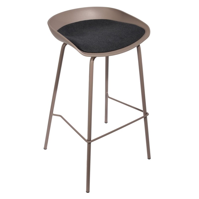 Tabouret de bar design Hella - H. 84 cm - Beige