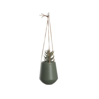 Cache-pot suspendus médium Skittlie - H. 65 cm - Vert kaki