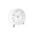 Horloge réveil en métal Lofty - Diam. 11 cm - Blanc